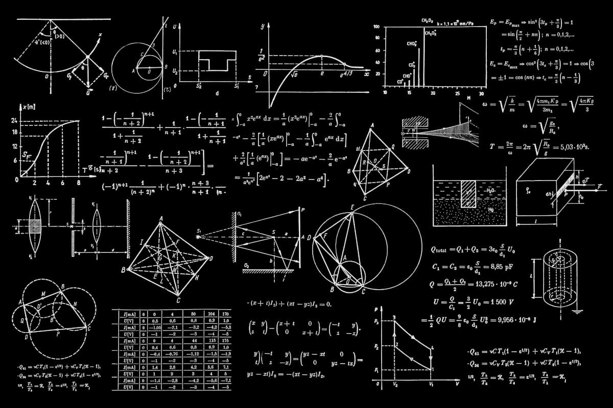 Physics equations and mathematics